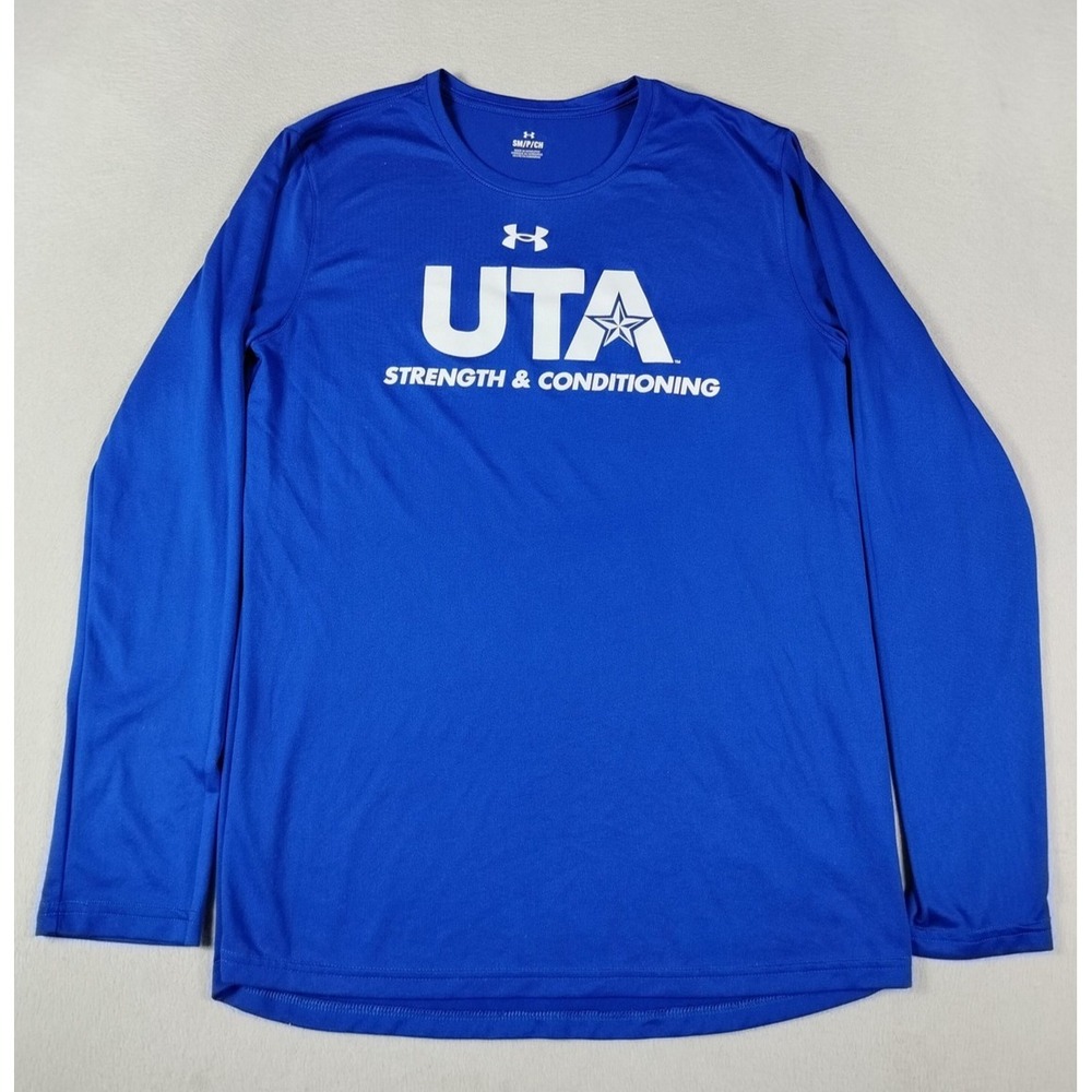 UTA Shirt Mens Small Blue NCAA College Under Armour Strength &‎ Conditioning